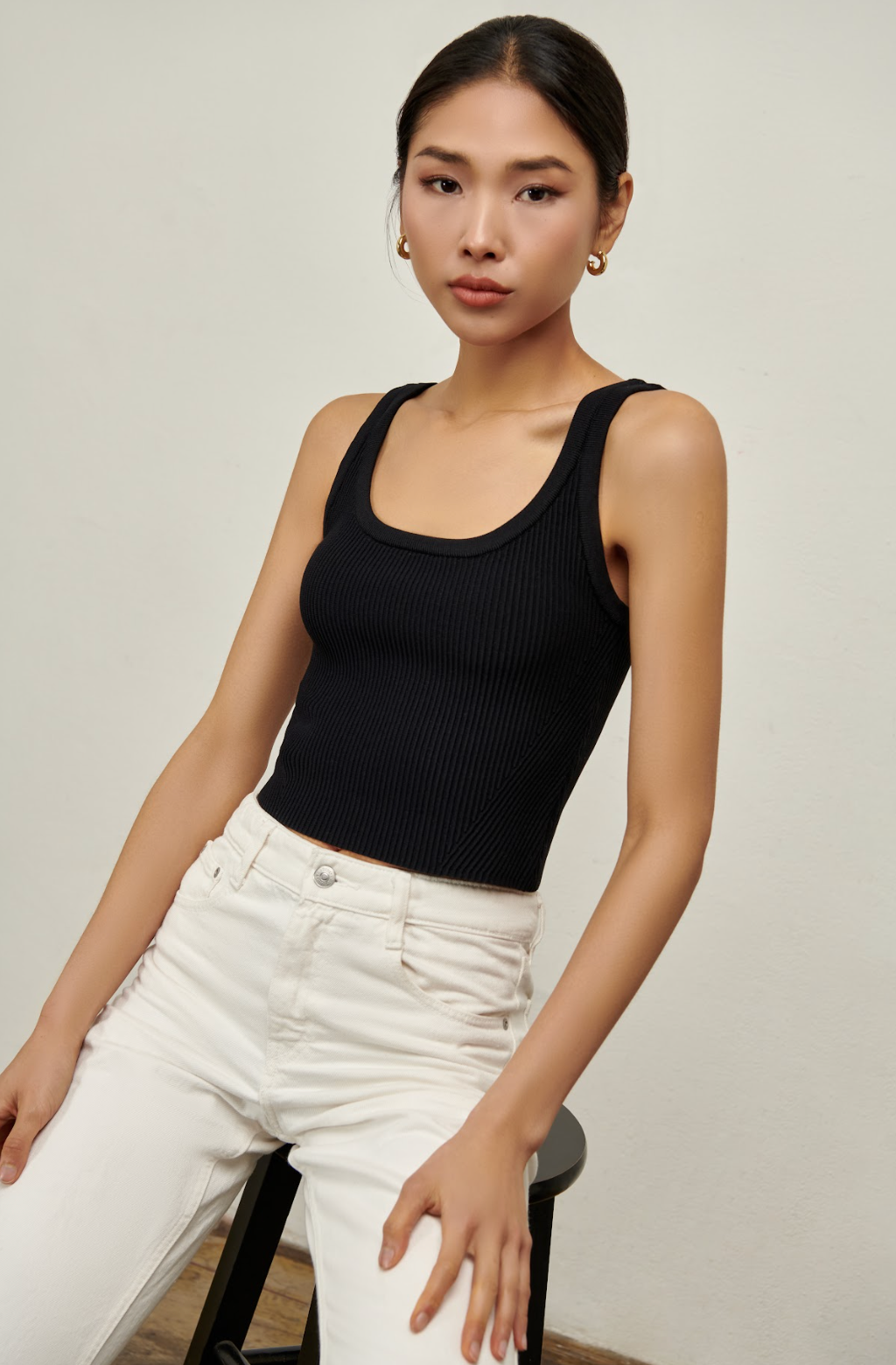 The Sofia Tank Top - Black