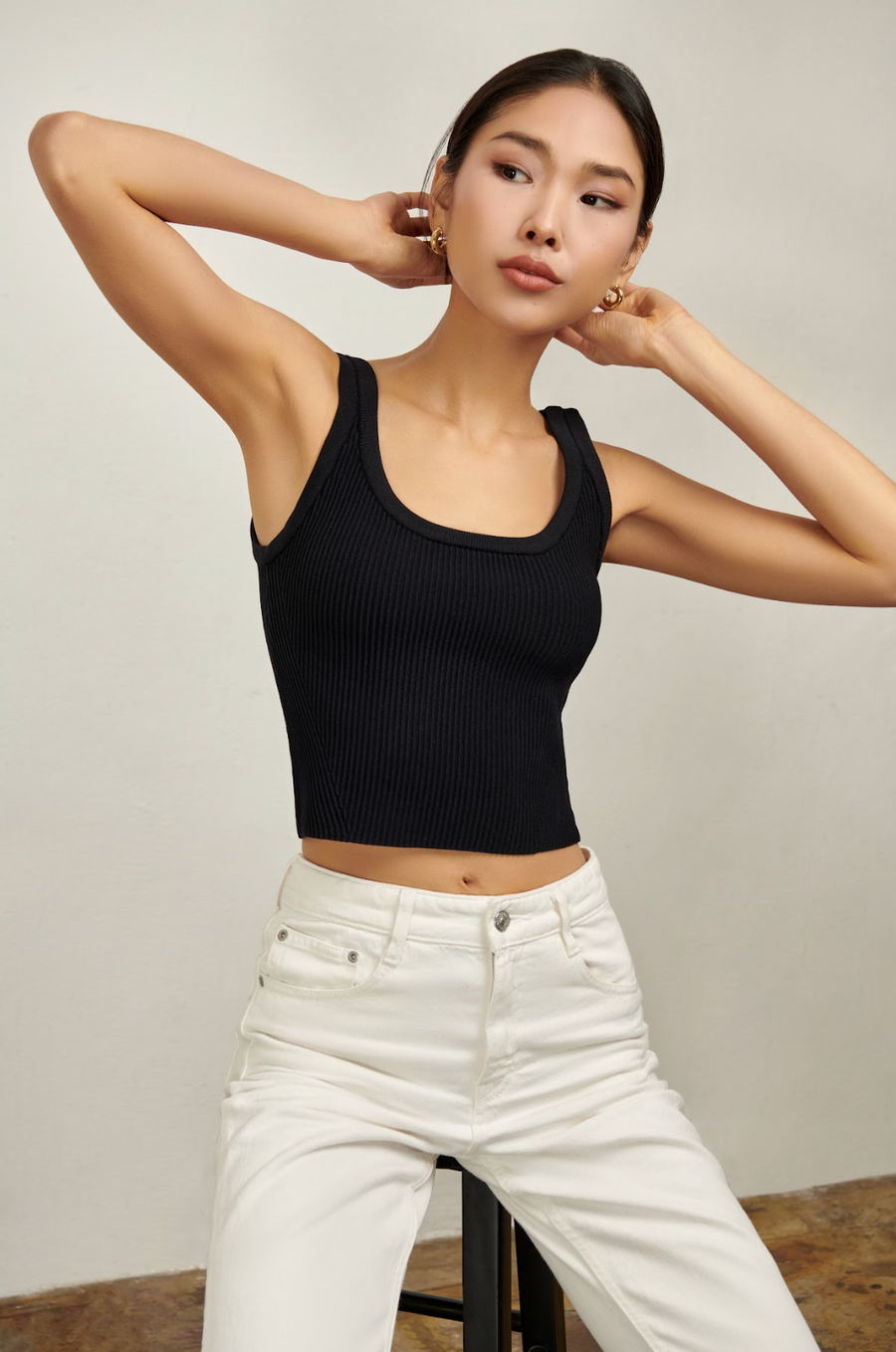 The Sofia Tank Top - Black