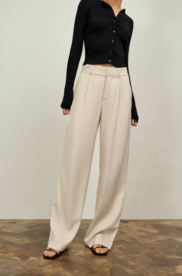 The Willow Wide Leg Pant - Oatmeal