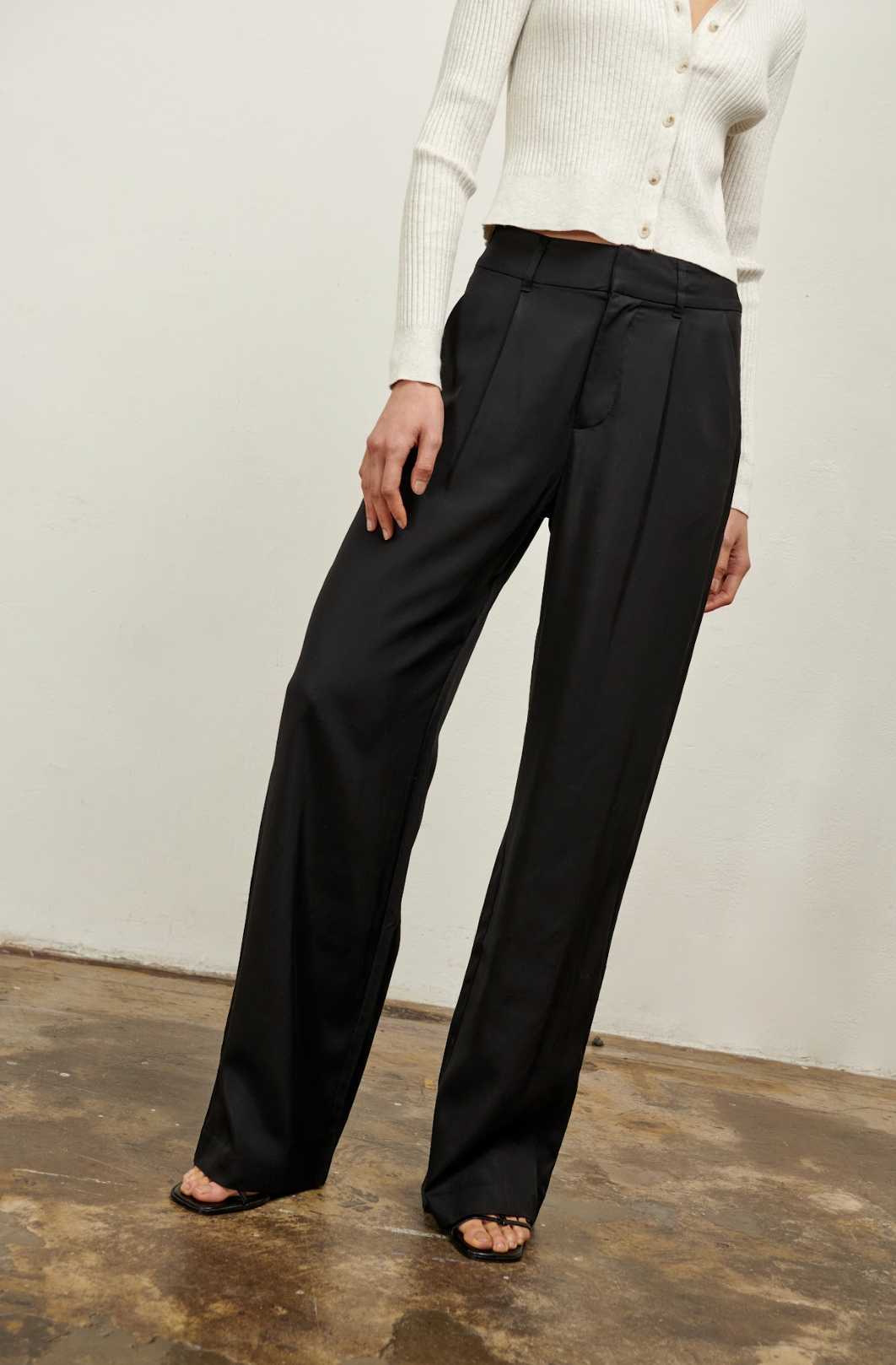 The Willow Wide Leg Pant - Black