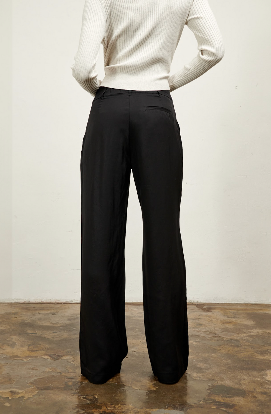 The Willow Wide Leg Pant - Black