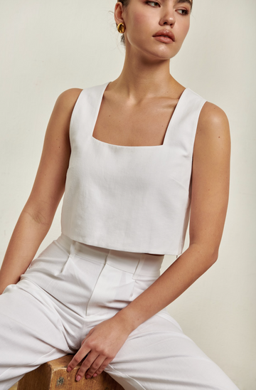 Isla Crop Top - White