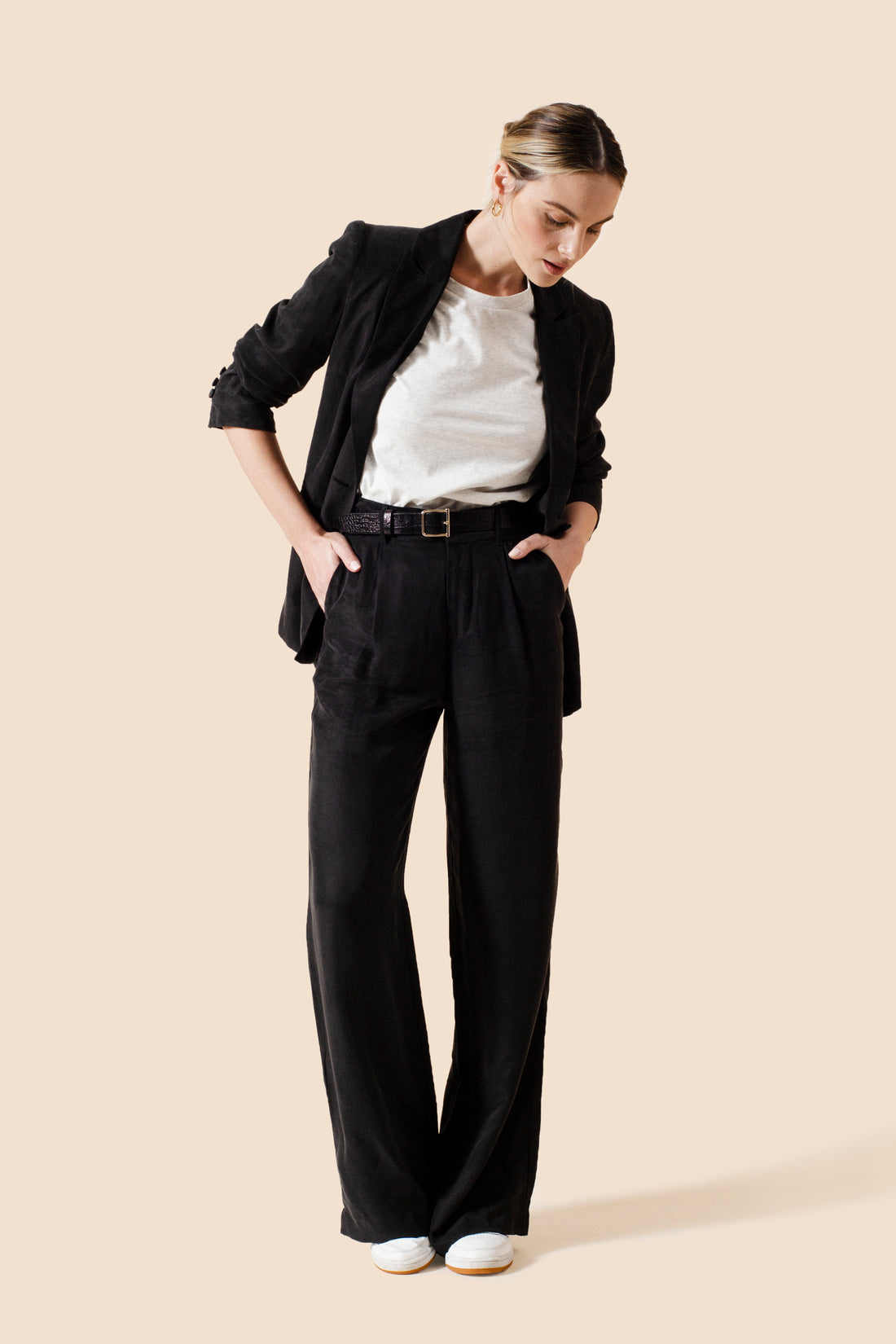 The Willow Wide Leg Pant - Black