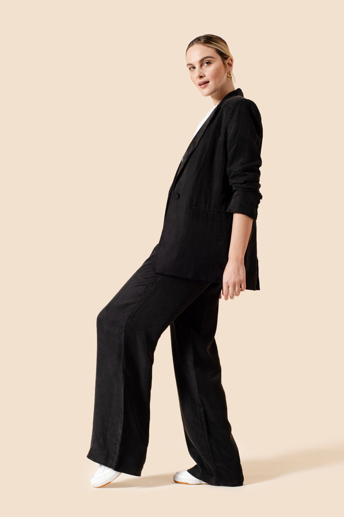 The Willow Wide Leg Pant - Black