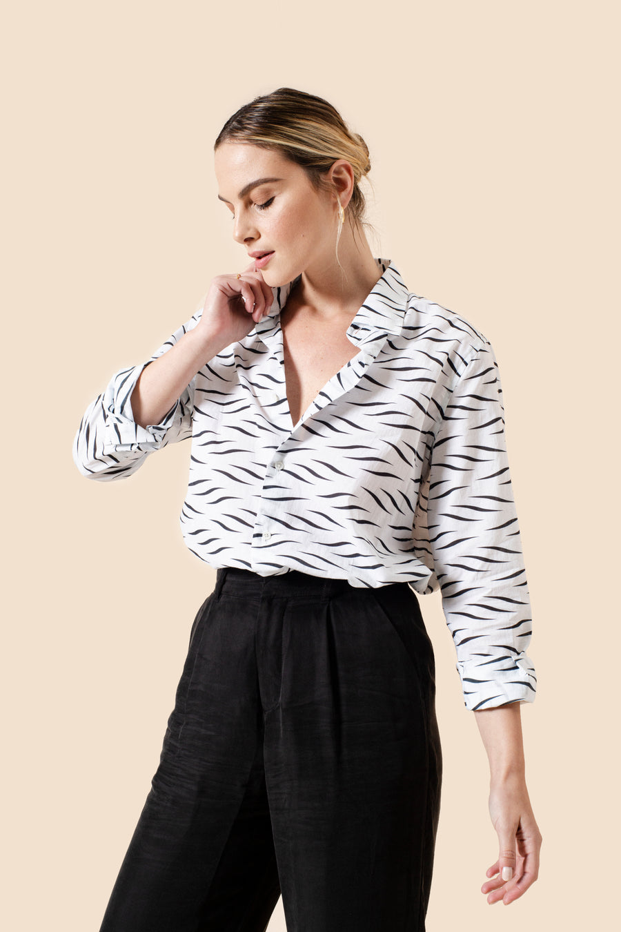 The Avery Button Down - Lines Print