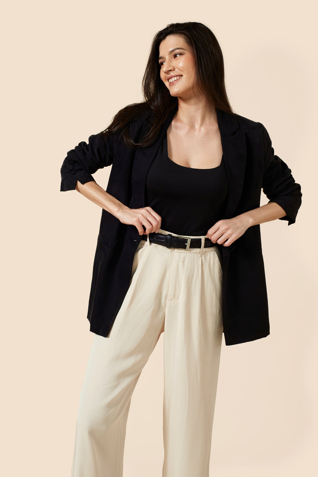 The Willow Wide Leg Pant - Oatmeal