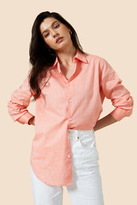 The Avery Button Down - Grapefruit